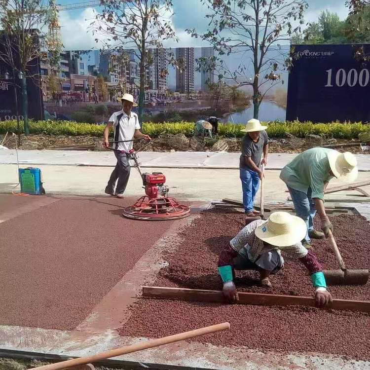 黃埔茅崗南路蘭色透水瀝青